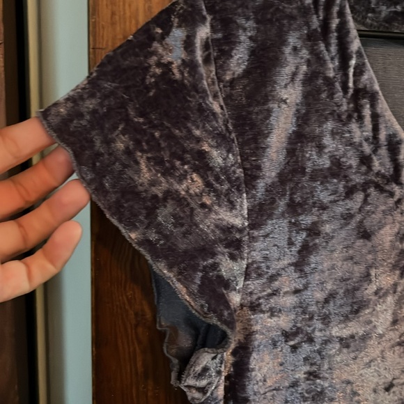 Vintage Victorias Secret Gold Label Mini T Shirt Dress size XS Crushed Velvet - Picture 3 of 6